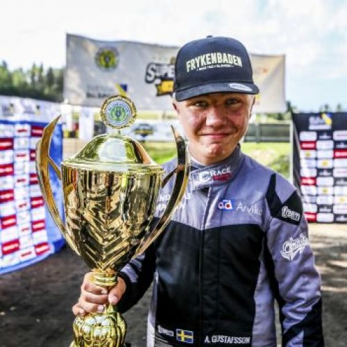 Alex Gustavsson Guld Crosscar Junior RallyX Nordic